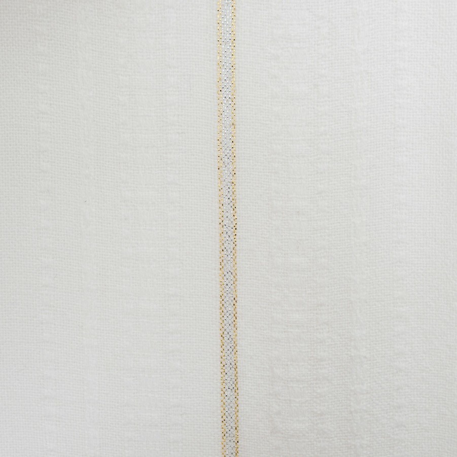 Home & Special Occasions * | Gabrieli Tablecloths Minimal Design Gold And Silver On White