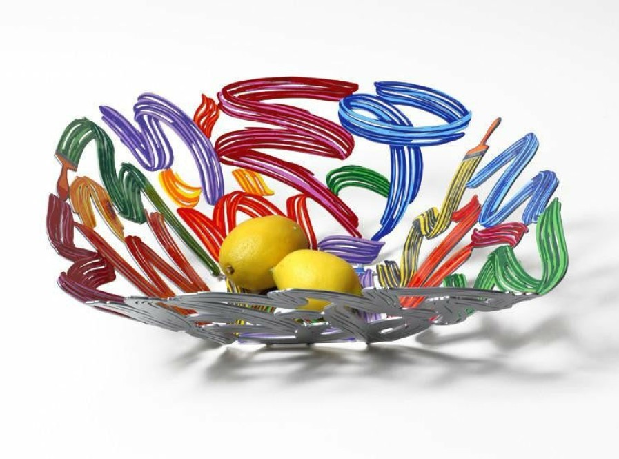 Art & Judaica * | D. Gerstein Art & Judaica Brush Strokes Fruit Bowl