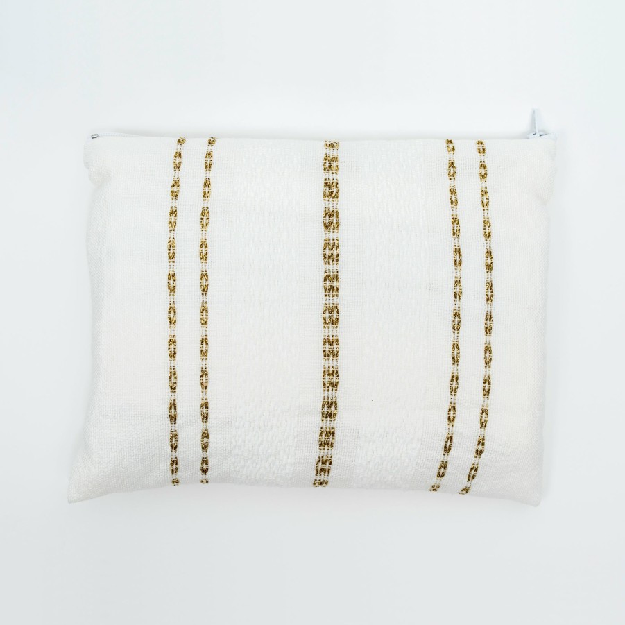 Gabrieli Tallits * | Gabrieli Tallit Perach Wool Tallit Gold Stripes