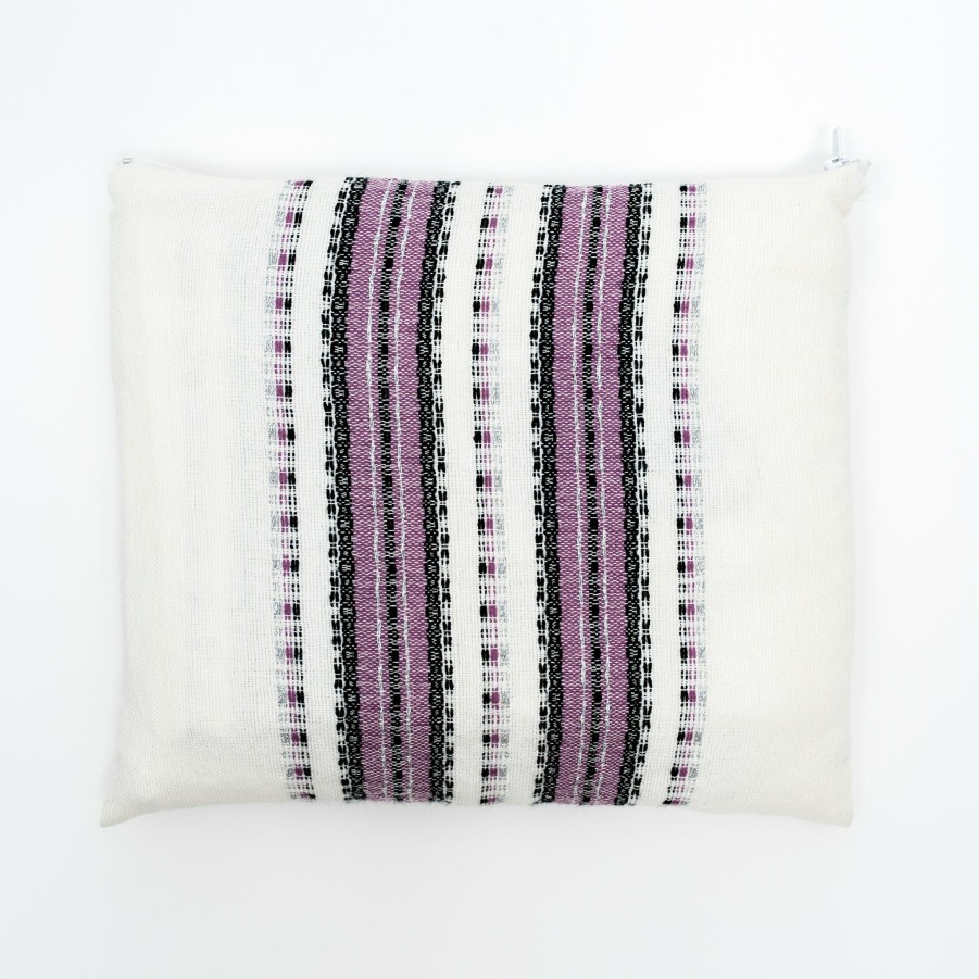 Gabrieli Tallits * | Gabrieli Tallit Ruth Wool Tallit Purple And Black With Silver