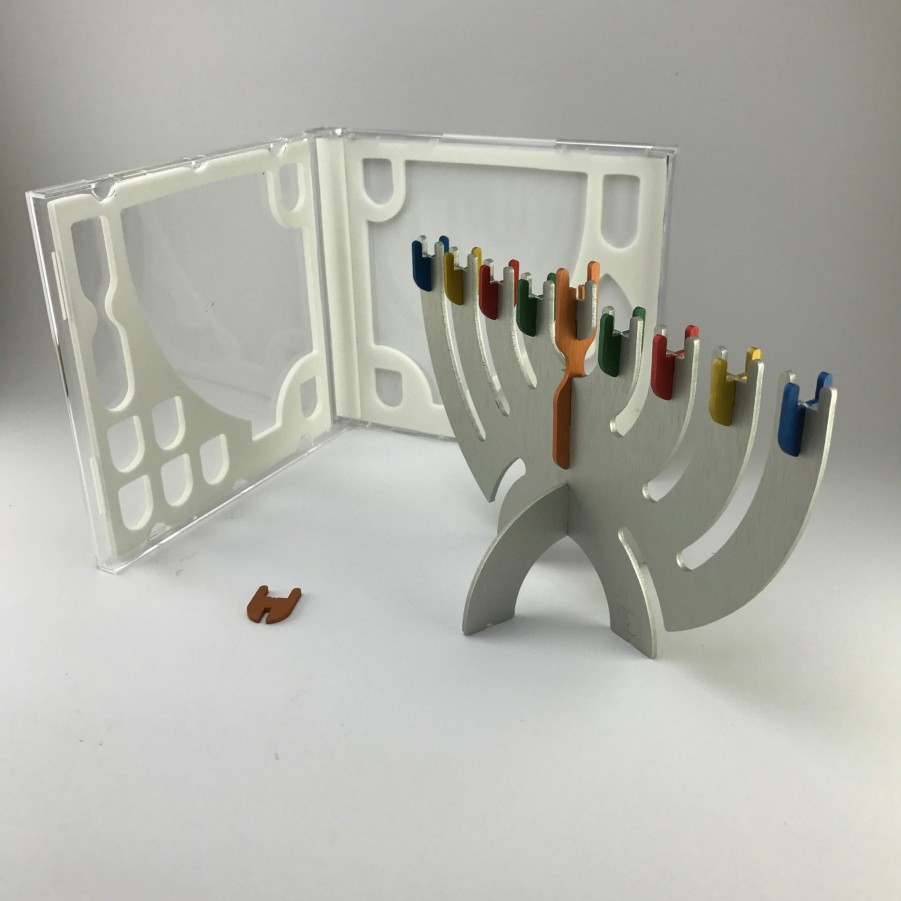 Art & Judaica * | Ido Drukker Compact Menorah Art & Judaica