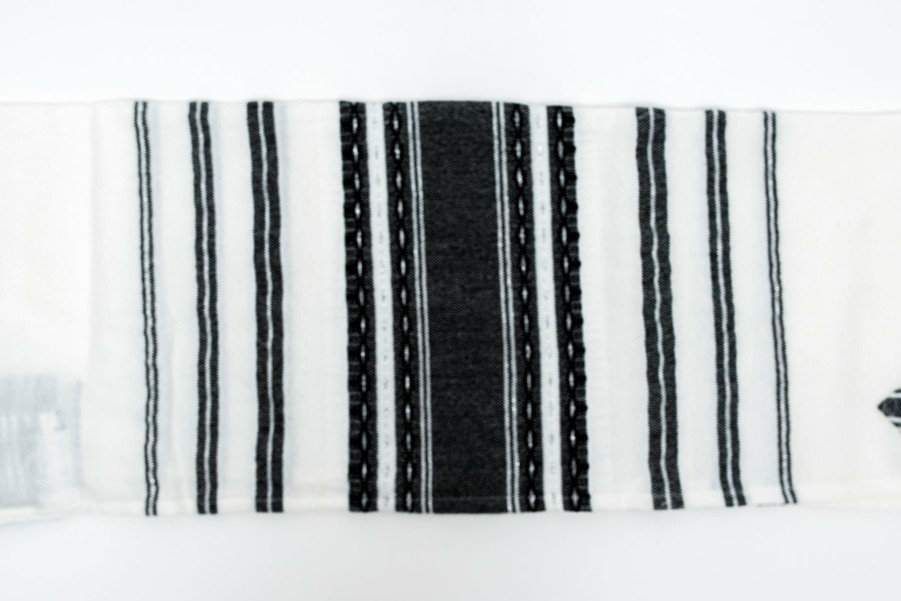 Gabrieli Tallits * | Gabrieli Tallit Samuel Wool Tallit Black And Silver