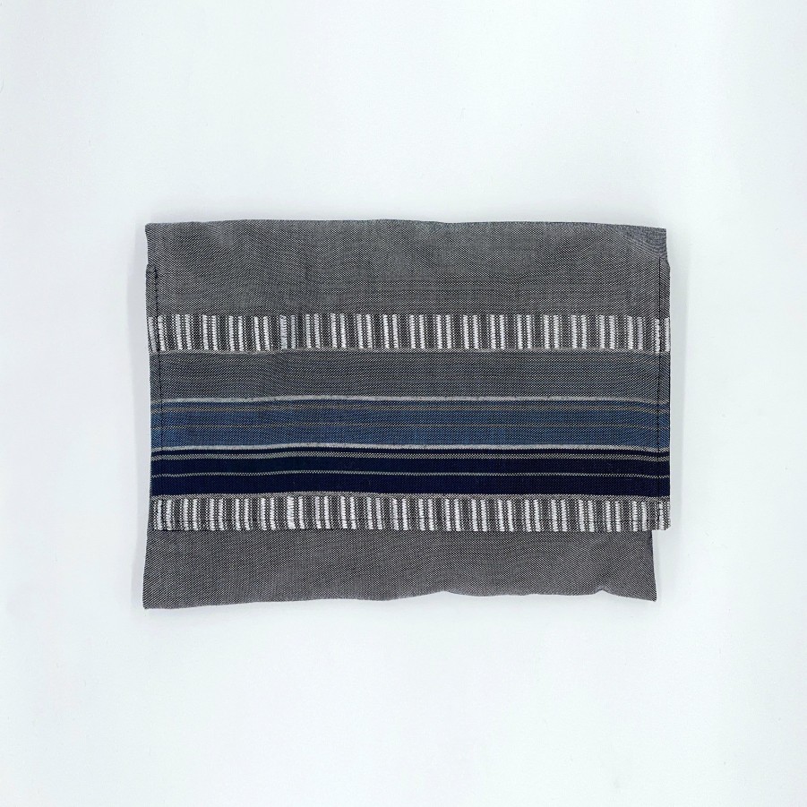 Gabrieli Tallits * | Gabrieli Tallit Ella Silk Tallit- Blues With Silver On Gray