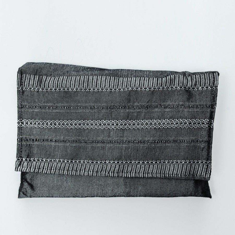 Gabrieli Tallits * | Gabrieli Tallit Gabrieli Tallits Elia Silk Tallit Silver On Gray