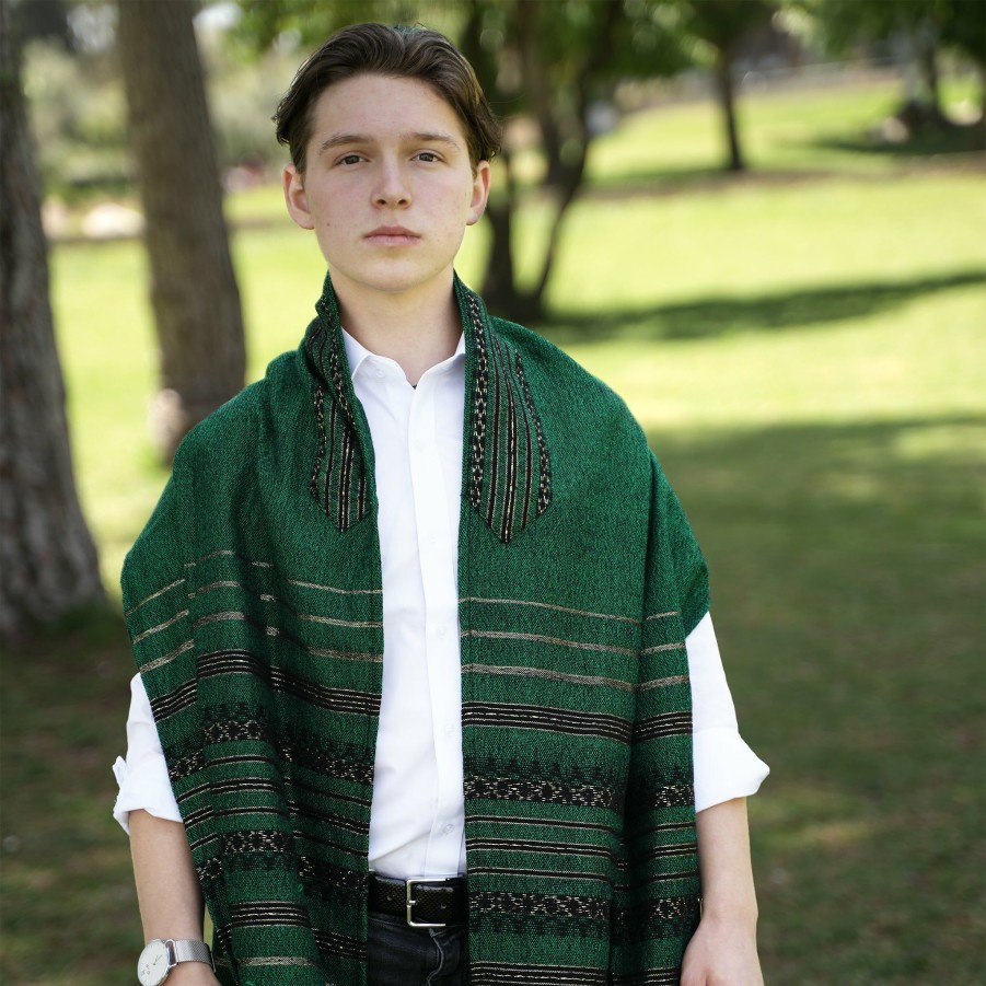 Gabrieli Tallits * | Gabrieli Tallit Hagar Wool Tallit Black And Gold ...