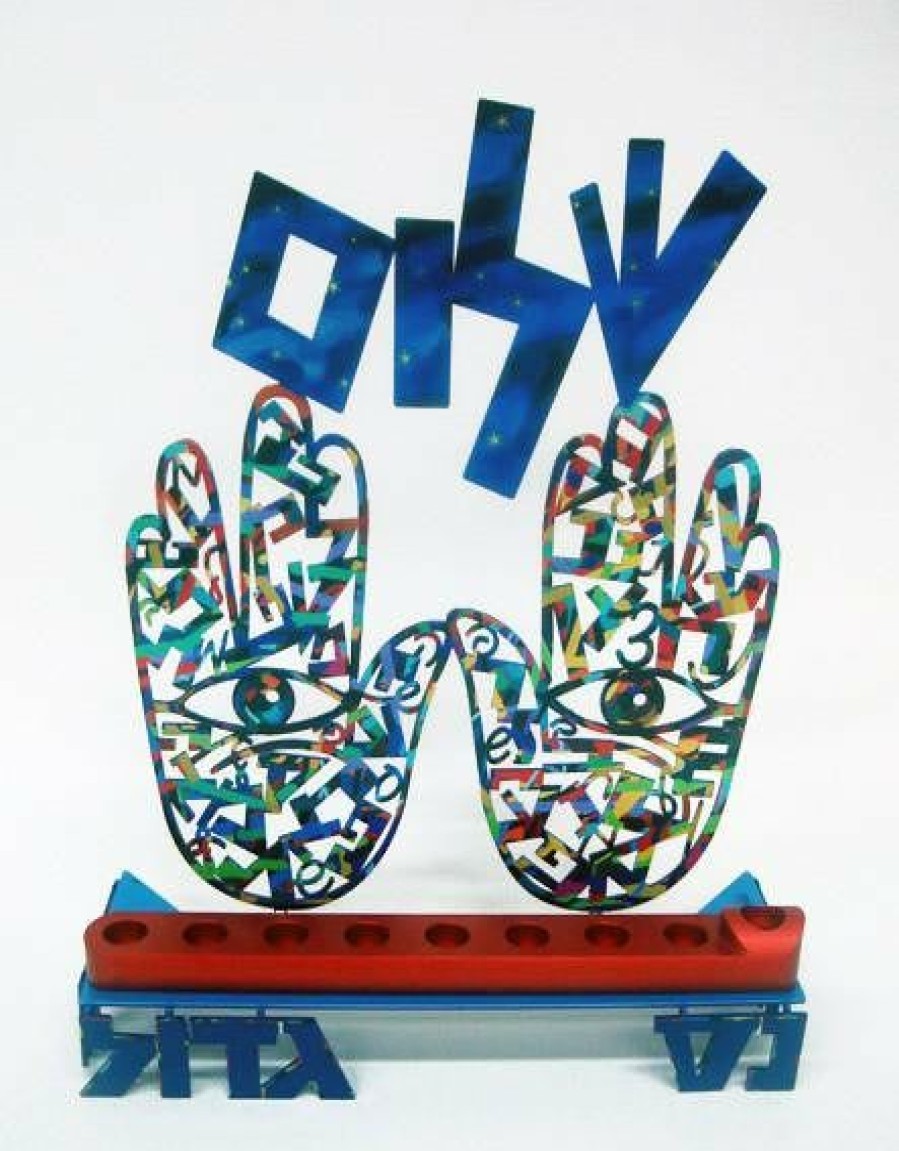 Art & Judaica * | D. Gerstein Art & Judaica Shalom Menora By Gerstein