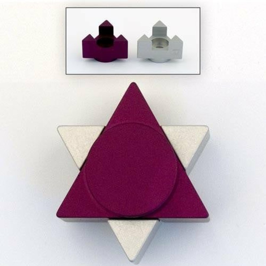 Art & Judaica * | Agayof Art & Judaica Star Candle Holders