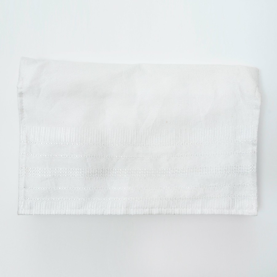 Gabrieli Tallits * | Gabrieli Tallit Elia Silk Tallit White On White