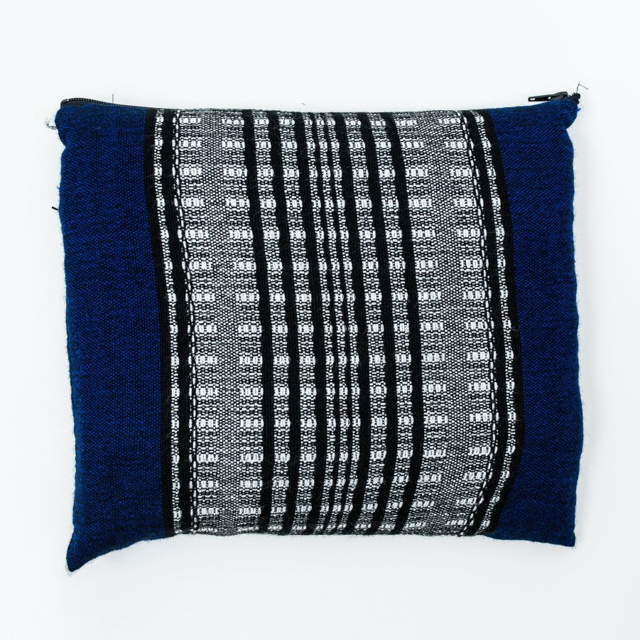 Gabrieli Tallits * | Gabrieli Tallit Yoel Wool Tallit Black And Grays On Blue