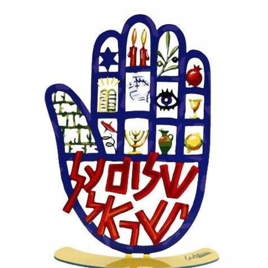 Art & Judaica * | D. Gerstein Art & Judaica Hamsa Shalom Al Israel (Motives)