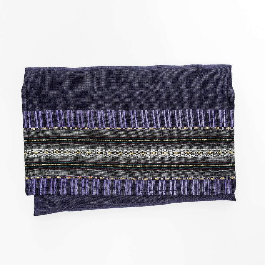 Gabrieli Tallits * | Gabrieli Tallit Elia Silk Tallit- Gray With Gold On Purple