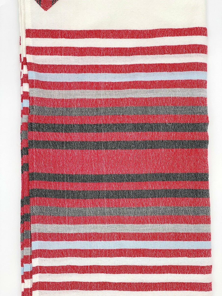 Gabrieli Tallits * | Gabrieli Tallit Ron Wool Tallit Red And Black Stripes Gabrieli Tallits