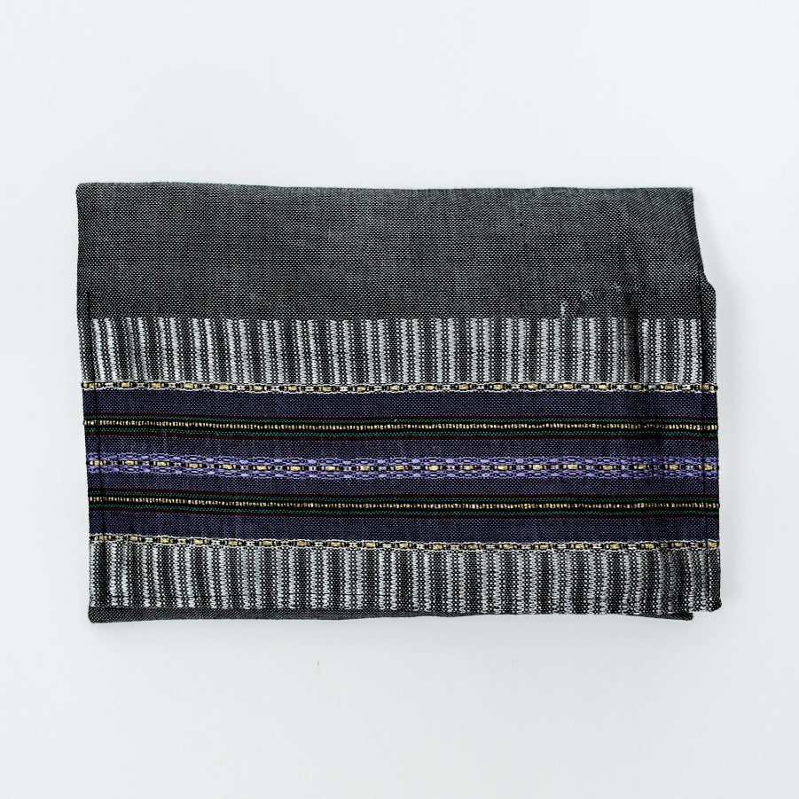 Gabrieli Tallits * | Gabrieli Tallit Elia Silk Tallit- Purple And Gold On Gray Gabrieli Tallits