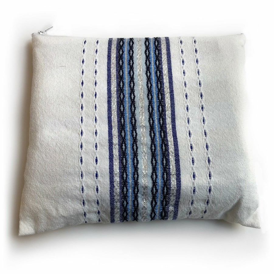 Gabrieli Tallits * | Gabrieli Tallit Gabrieli Premium Wool Tallit Shades Of Blue & Silver