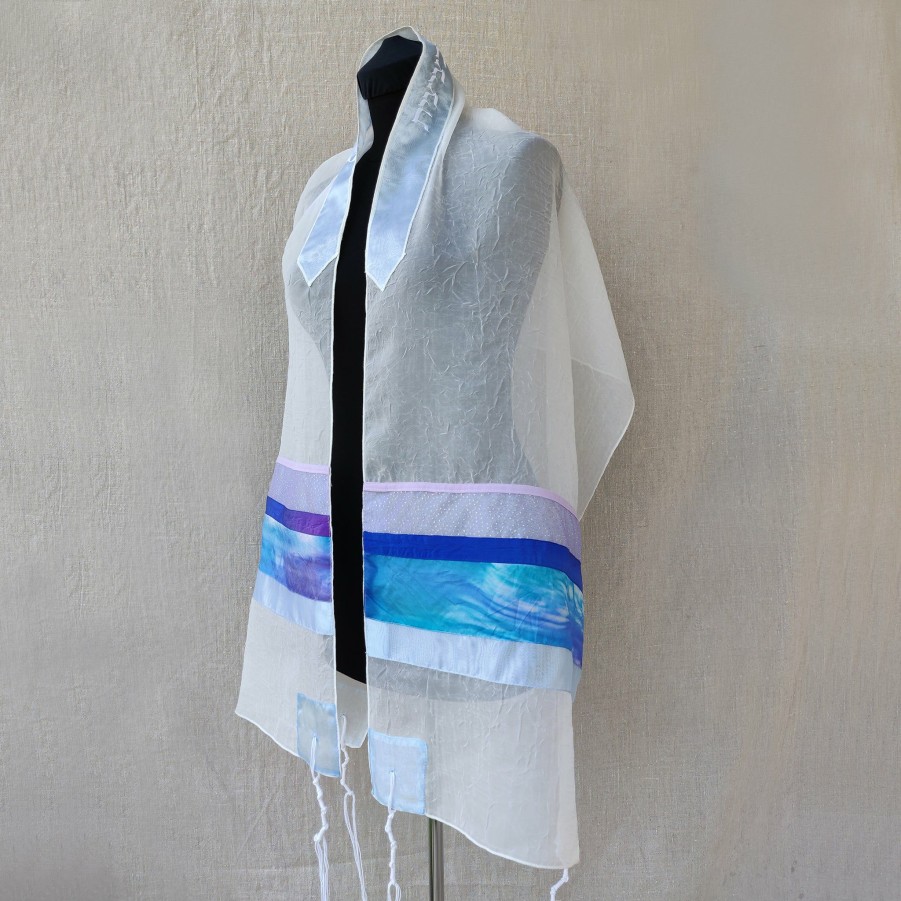 Elegant Gabrieli * | Gabrieli Tallit Lady Gabrieli Voile Tallit Purple Glitter