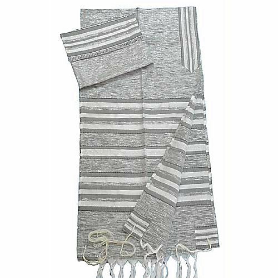 Gabrieli Tallits * | Gabrieli Tallit Gabrieli Tallits Orr Silk Tallit Silver